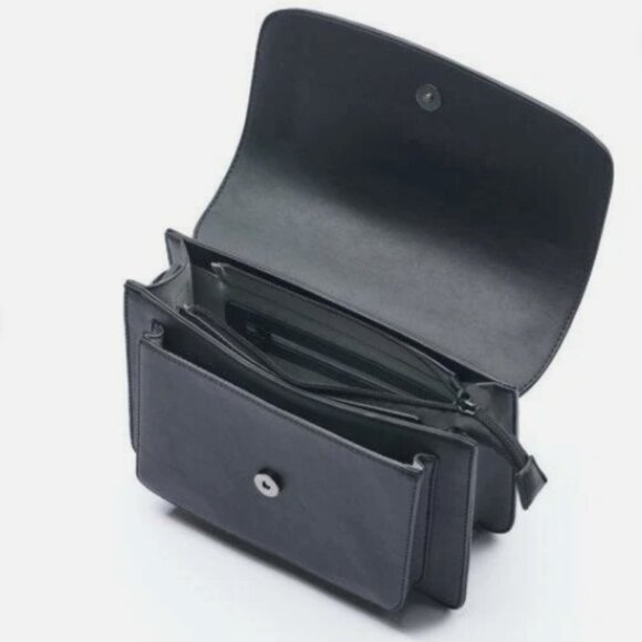 New! Pixie Mood Zoe Crossbody Bag Purse in Black Vegan Leather - Picture 3 of 13